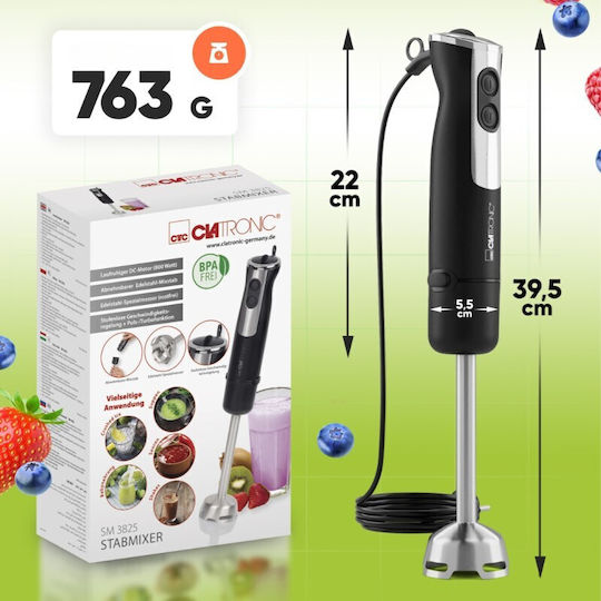 Clatronic Ραβδομπλέντερ με Ανοξείδωτη Ράβδο 800W Μαύρο