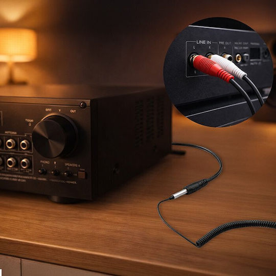 Qoltec Wireless Audio Receiver Adapter Hifi Home & Car Bluetooth 6.0 2 X Rca 1 X Aux 3.5mm Usb Microphone