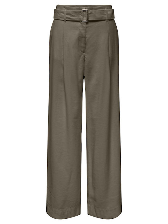 Wide Women's High Rise Pantaloons Stone Gray