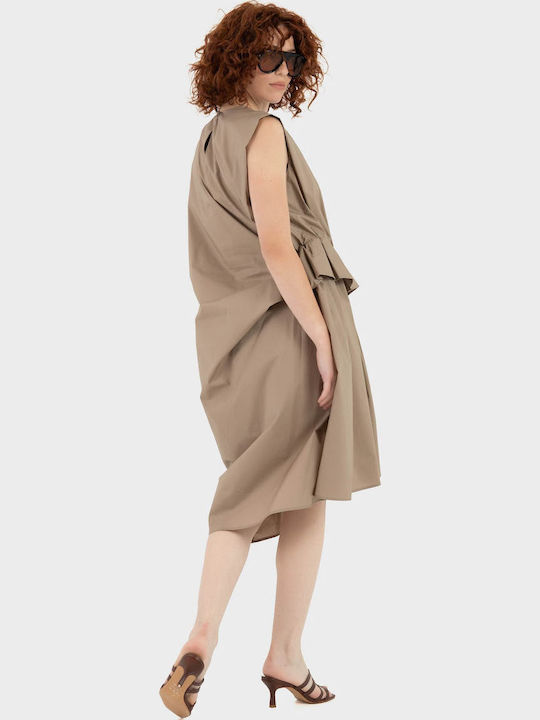 Midi Φόρεμα Beige