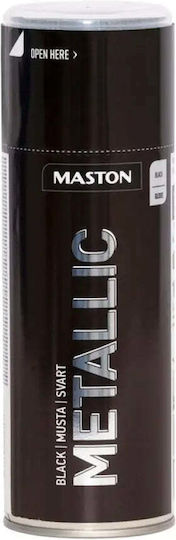Sprühfarbe Schwarz Metallisch 400 Ml Maston