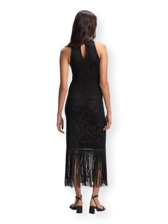 Summer Midi Evening Dress Black