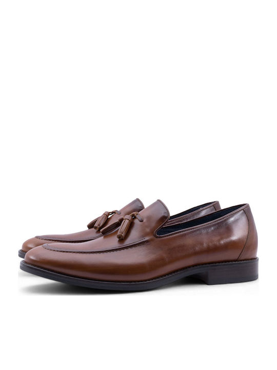 Δερμάτινα Ανδρικά Loafers σε Ταμπά Χρώμα