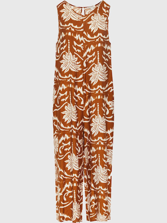 Women's Sleeveless One-piece Jumpsuit Orange