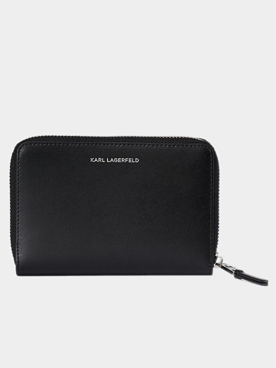 Kleines Leder Damenbrieftasche Schwarz