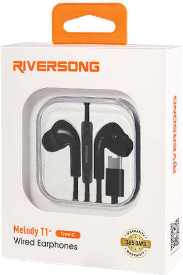 Riversong In-ear Handsfree Earphones with USB-C Plug Black