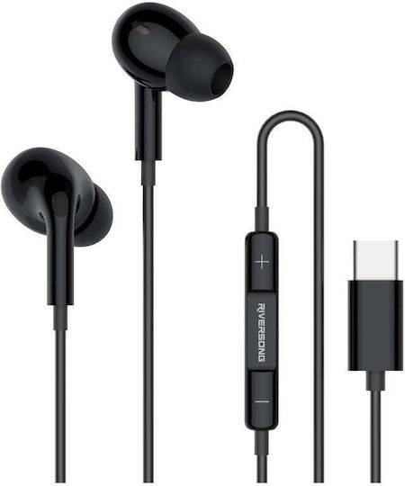 Riversong In-ear Handsfree Earphones with USB-C Plug Black
