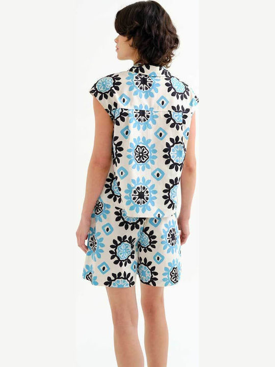 Short Sleeve Women's Shirt Ecru