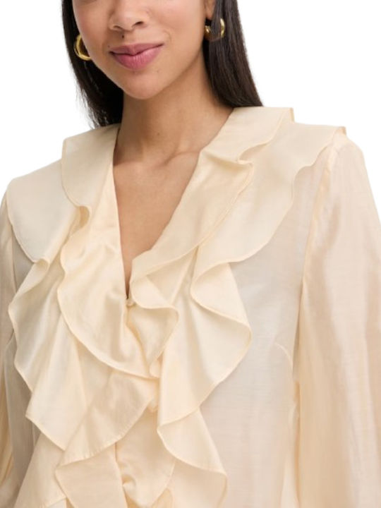 Long Sleeve Women's Shirt Cashew