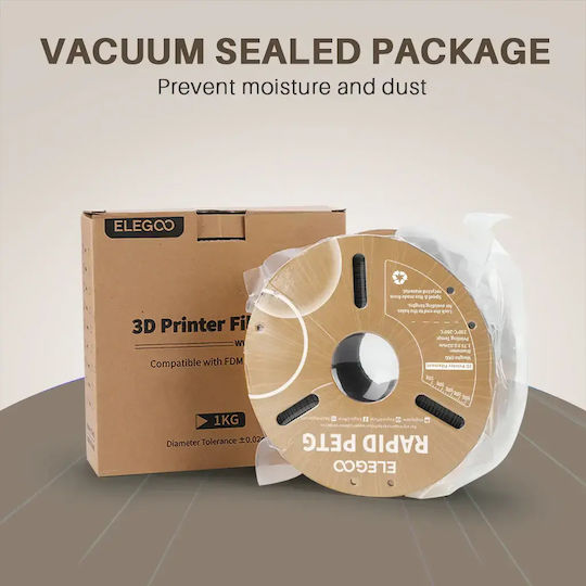 Elegoo PETG 3D Drucker Filament 1.75mm 1.75mm 1kg Graues 1kg