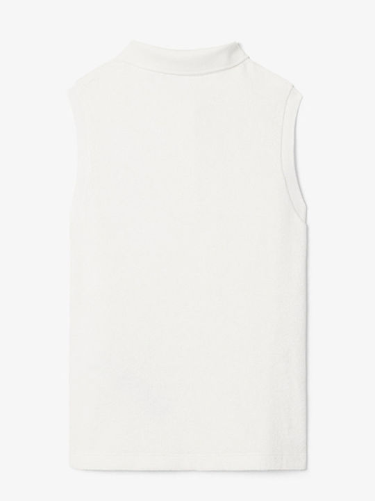 Polo Fără Mâneci pentru Copii Offwhite