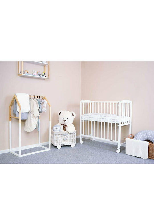 New Baby Mateo Baby Crib White with Wheels