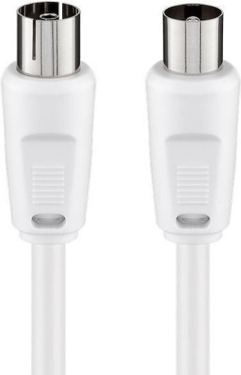Bridge Cable Antenna Cable Coax Male - Coax Female White 5m 1989 1 Piece