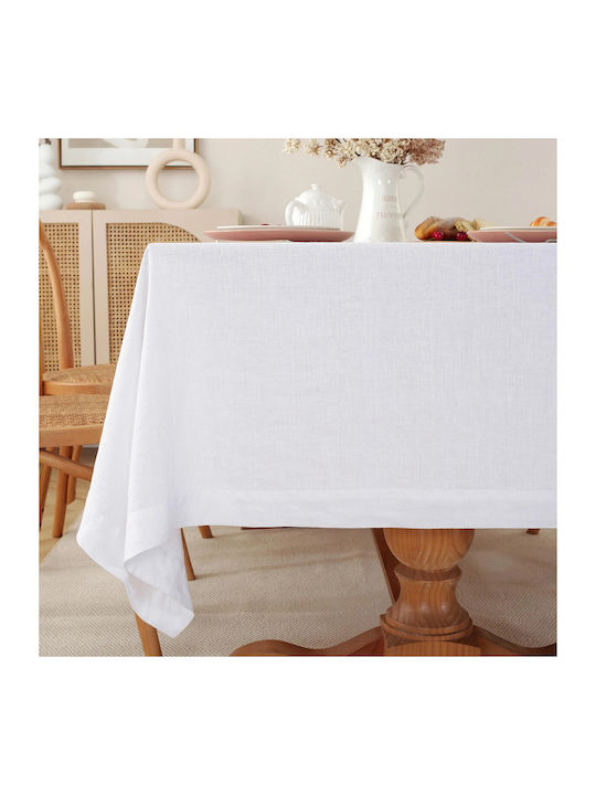 Kotonia Home Τραπεζομάντηλο Βαμβακερό White 110x150εκ.