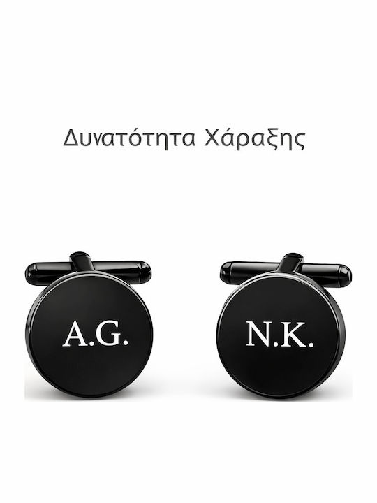 Legend Accessories Маншетници от Inox в Черен Цвят