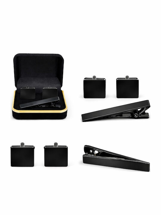 Legend Accessories Cufflinks Made Of Steel In Black Colour