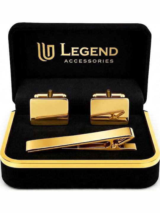 Legend Accessories Cufflinks Made Of Steel In Gold Colour