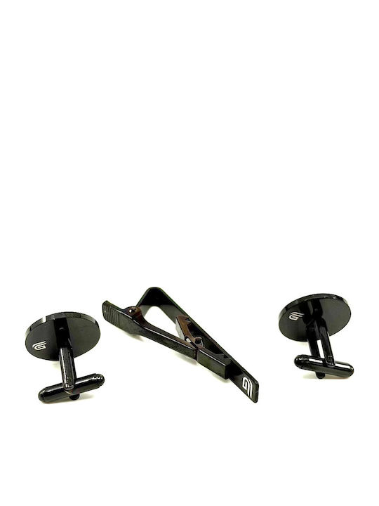 Legend Accessories Маншетници от Inox в Черен Цвят