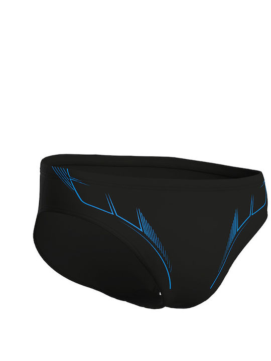 Men's Swimwear Slip Black with Patterns