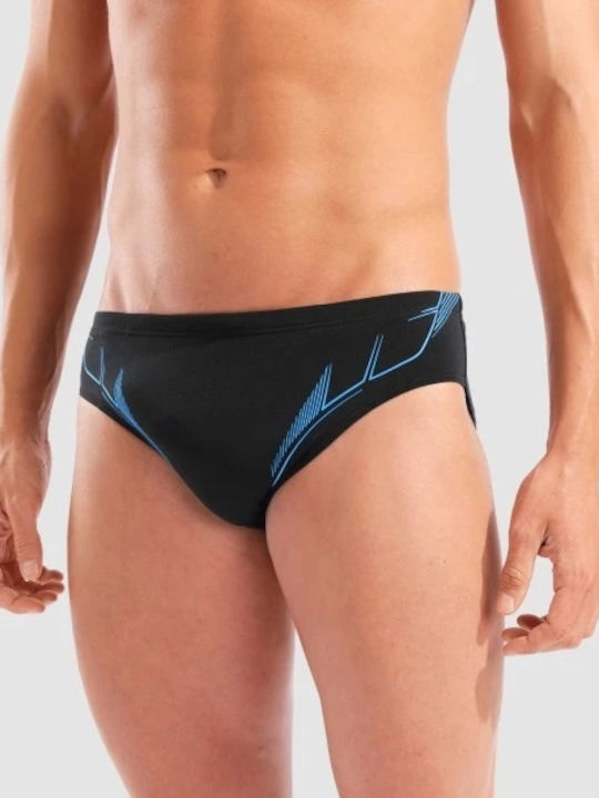 Men's Swimwear Slip Black with Patterns