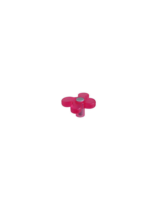 B B Furniture Knob Made of Metal in Pink Colour Diameter 48mm