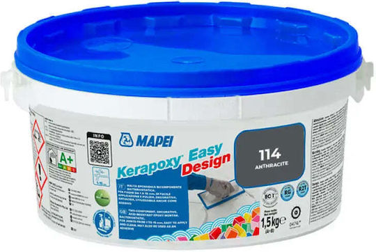 Epoxy Grout Mix Mapei Kerapoxy Easy Design 114 Anthracite