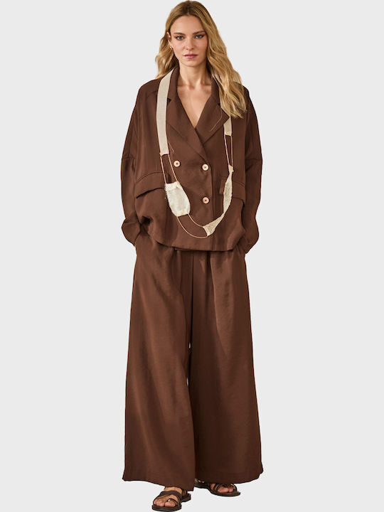 Souvenir Damen Blazer Braun M39F0188