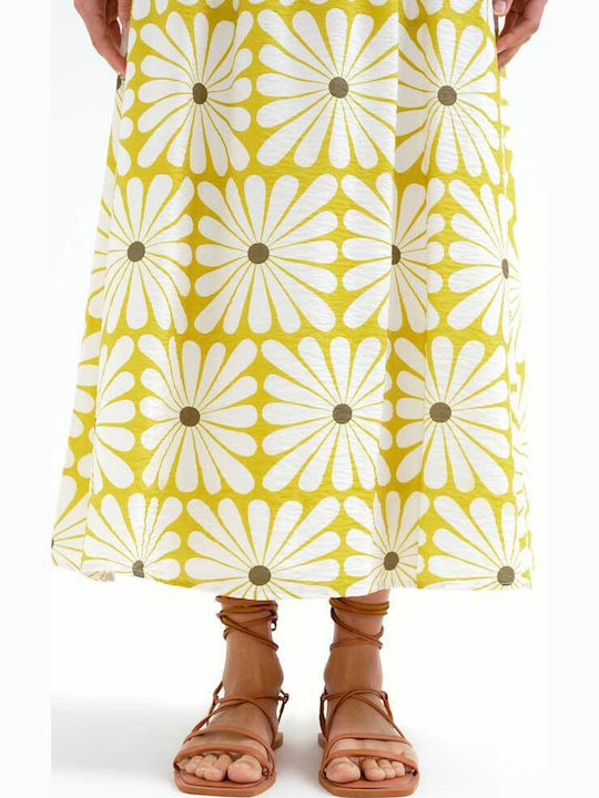 Maxi Skirt Floral Olive
