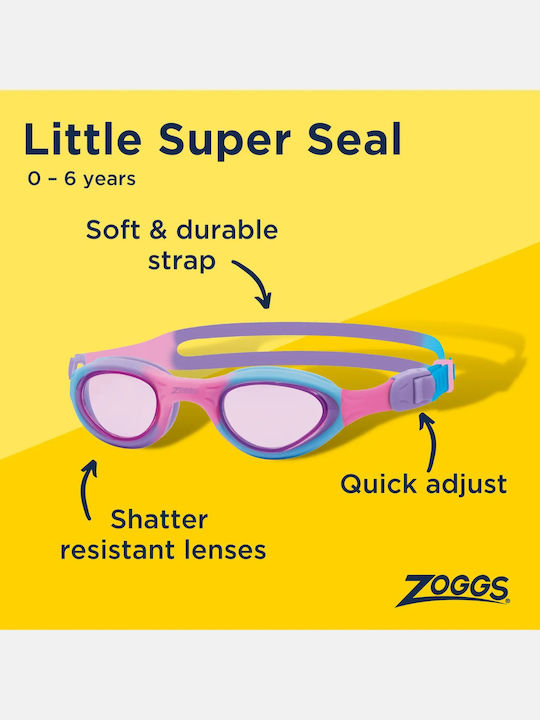 Zoggs Super Seal Γυαλιά Κολύμβησης Παιδικά Ροζ