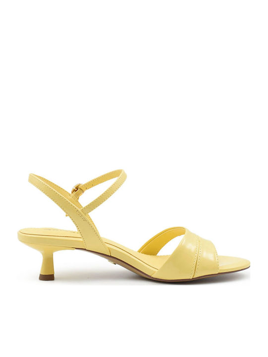 Damen Sandalen aus Lackleder in Gelbe