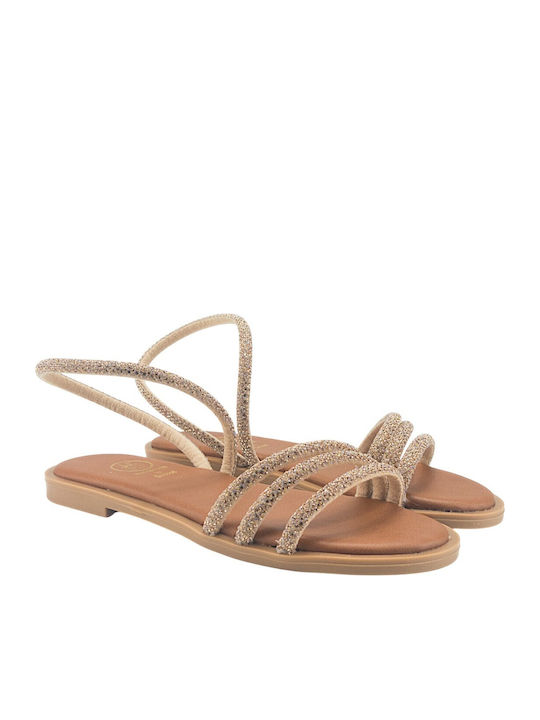 Women's Flat Sandals Gold