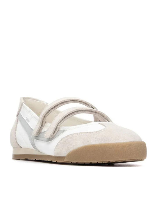 Women's Ballerina Shoes with Strap in White Colour