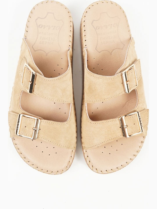 Leather Women's Anatomic Beige Sandals