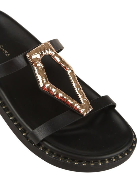 Women's Black Flat Sandals
