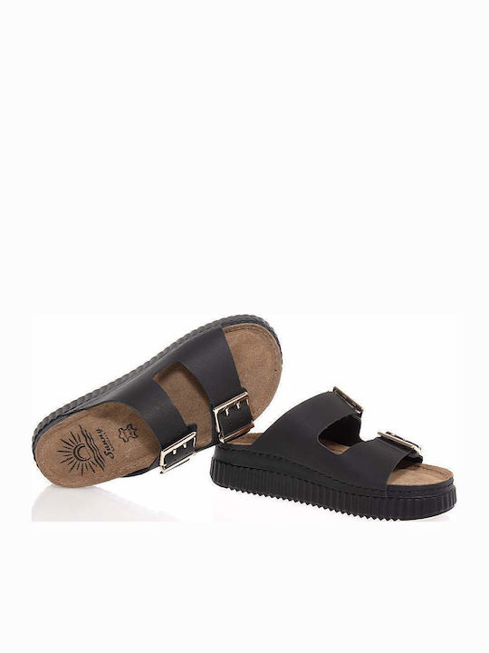 Sandale Casual Damă Flatforme Negre