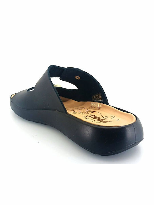 Leather Women's Anatomic Black Sandals