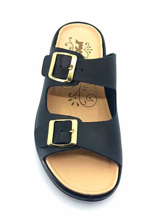 Leather Women's Anatomic Black Sandals