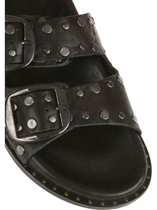 Leather Women's Anatomic Black Sandals