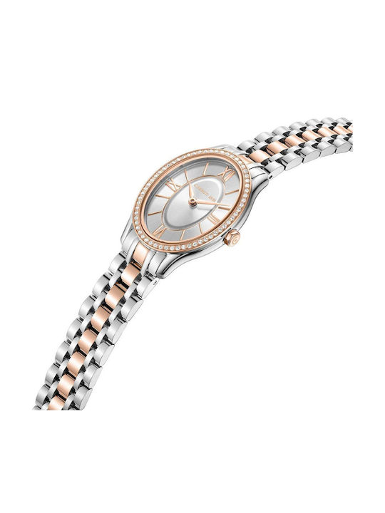 Cerruti Crystals Two Tone Ceas Dama Baterie Cu Brățară Din Metal Cerruti Crystals Two Tone Ceas Dama Baterie Cu Brățară Din Metal