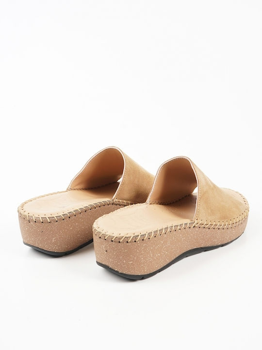 Anatomic Women's Summer Platforms In Slipper Style Beige