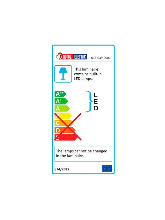 Horoz Electric Кръгло Скрито Светлинно Тяло с Вграден LED и Неутрално Бяла Светлина