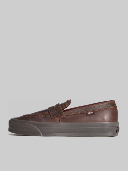 Δερμάτινα Ανδρικά Loafers σε Καφέ Χρώμα