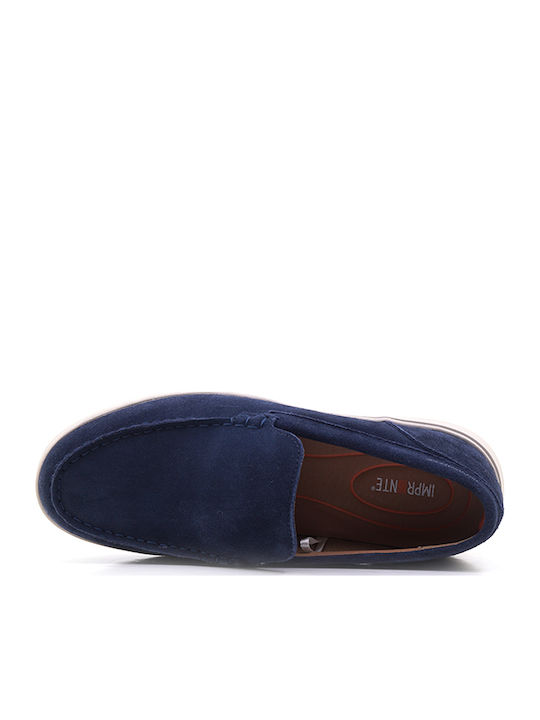 Δερμάτινα Ανδρικά Loafers σε Μπλε Χρώμα