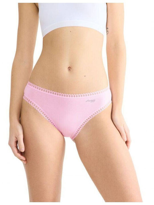 Cotton Women's Slip 3Pack With Lace Blue