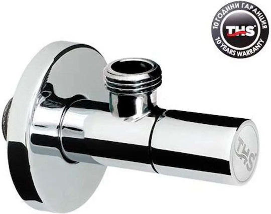Shut-off Valve 1/2 X 3/4 Ths Thermostyle Top Silver