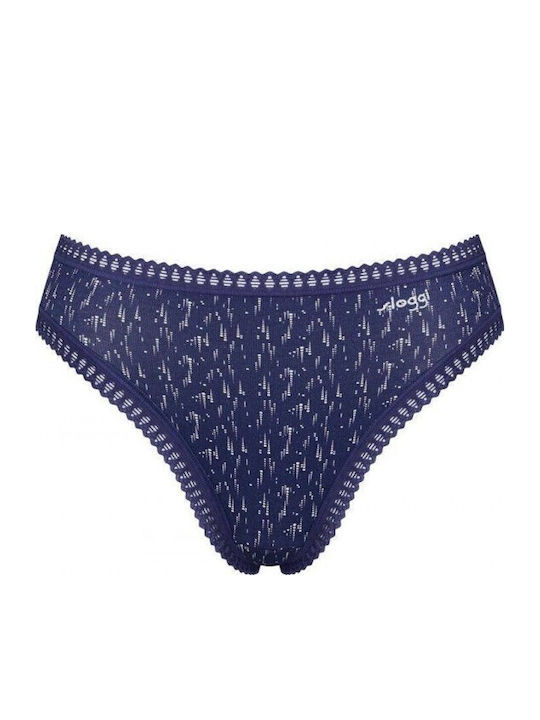 Cotton Women's Slip 3Pack With Lace Blue