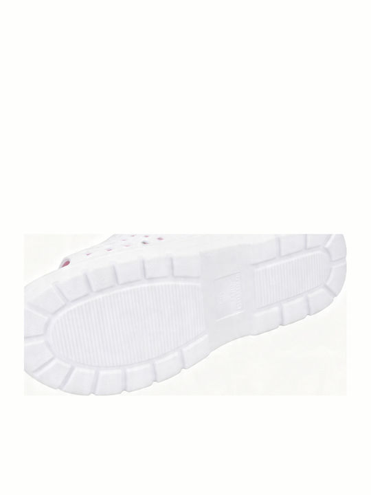 Flip Flops with Platform in White Colour