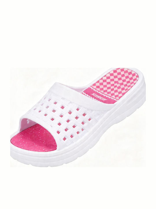 Flip Flops with Platform in White Colour