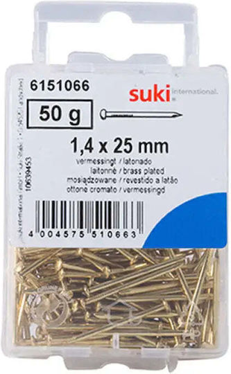 Suki Upholstery Nails 1.4x25 Mm Brass