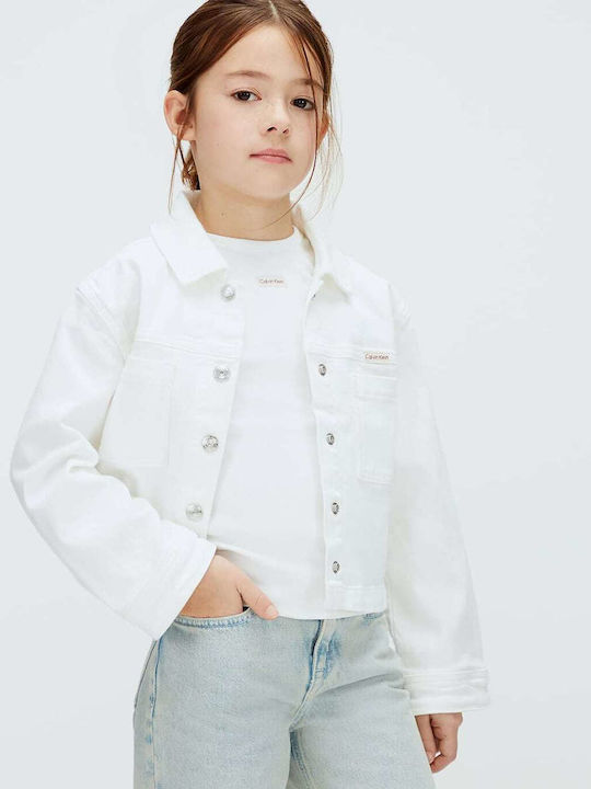 Kids Denim Jacket White